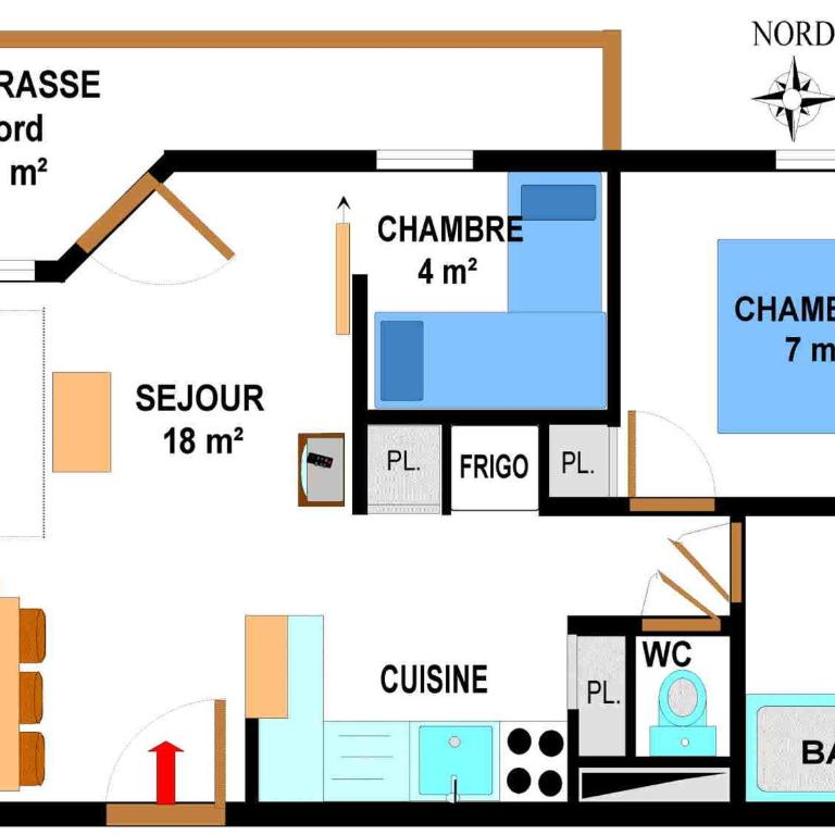 Appartement spacieux 6 pers avec parking au pied des pistes à Lanslevillard - FR-1-508-113 - Appartamento (6 Adulti) - 7