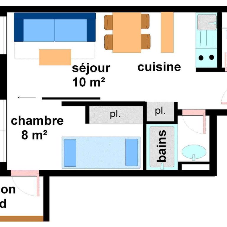 PPB011 Appartement 4 pers - Résidence au pied des pistes - FR-1-508-141 - Apartment (4 Adults) - 5