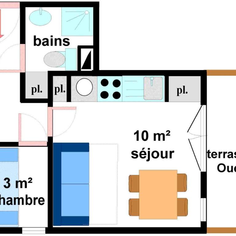 Appartement pour 4 à Val Cenis Lanslevillard, proche caravaneige et remontées mécaniques - FR-1-508-209 - Appartamento (4 Adulti) - 6