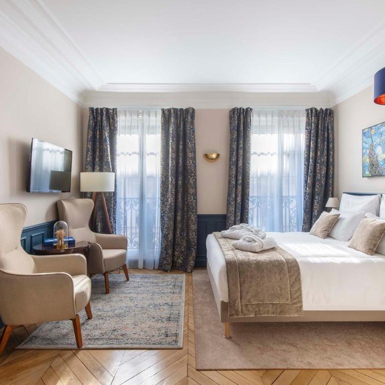 LE BEAU MARAIS - Luxury Apartments, AIR COND, LIFT - Deluxe Quenn Studio LAPIS LAZULI - 11