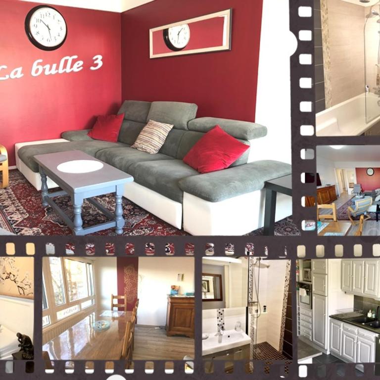 BedinReims "burgundy bottle" 110m2 Exceptional, 4 chambres doubles, 2 bain, free park & wifi, tout équipé - Appartamento - 4
