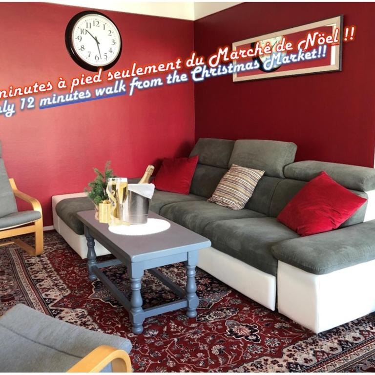 BedinReims "burgundy bottle" 110m2 Exceptional, 4 chambres doubles, 2 bain, free park & wifi, tout équipé - Appartamento - 9