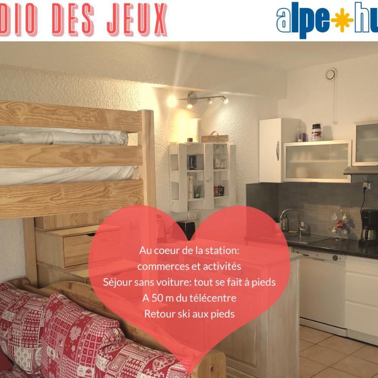 Studio des Jeux - Alpe d'Huez Hyper Centre - 4-5 personnes - Wifi - Studio - Vue sur Montagne - 1