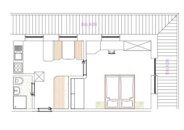 Appartements Daniela - Standard Apartment mit Dusche - 9