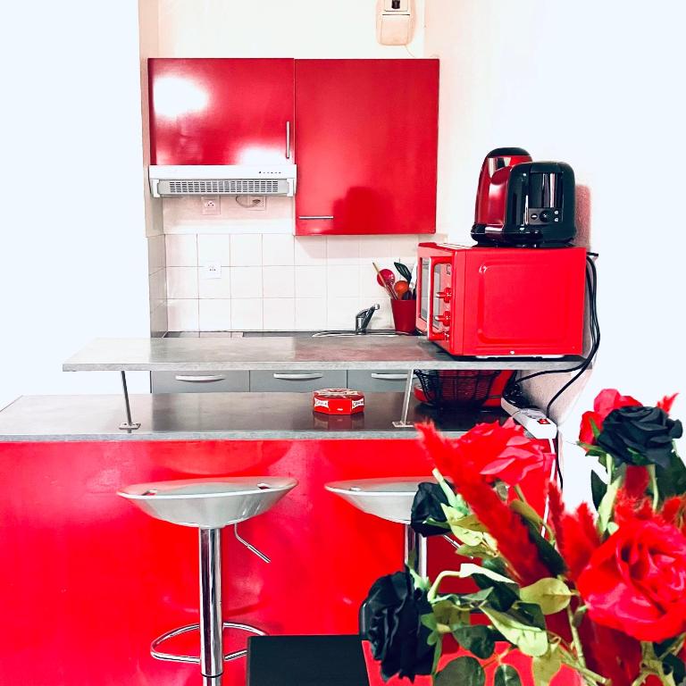 Le Red Escape à 15min du centre avec parking privé gratuit - Apartamento Estudio - 20