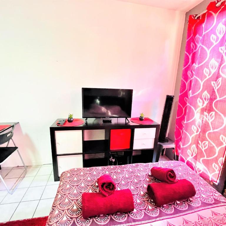 Le Red Escape à 15min du centre avec parking privé gratuit - Apartamento Estudio - 11