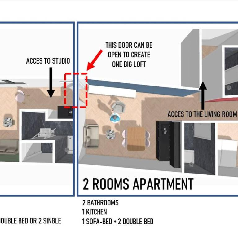 MAISON FRANCOIS Paris - Two rooms apartment & - OR Studio - Linkable together - Studio Supérieur - 1