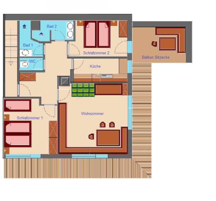 Haus Schennach - Apartment mit 2 Schlafzimmern und Terrasse - 3