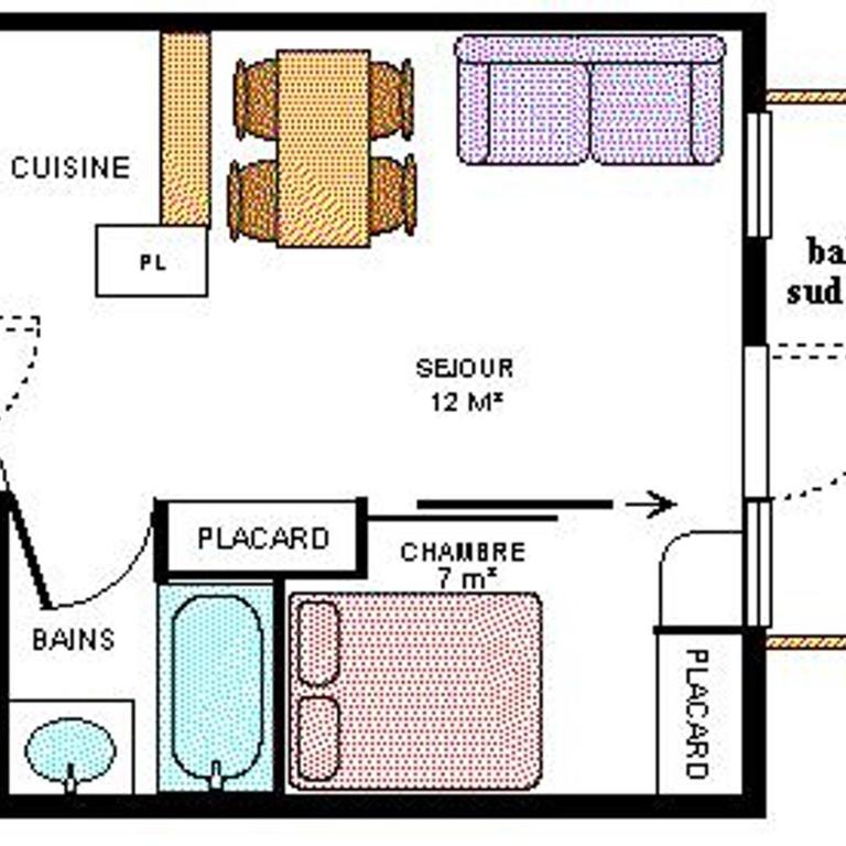 Appartement cosy 4 pers, pied des pistes, balcon, parking, WiFi - FR-1-508-192 - Apartamento (4 adultos) - 4
