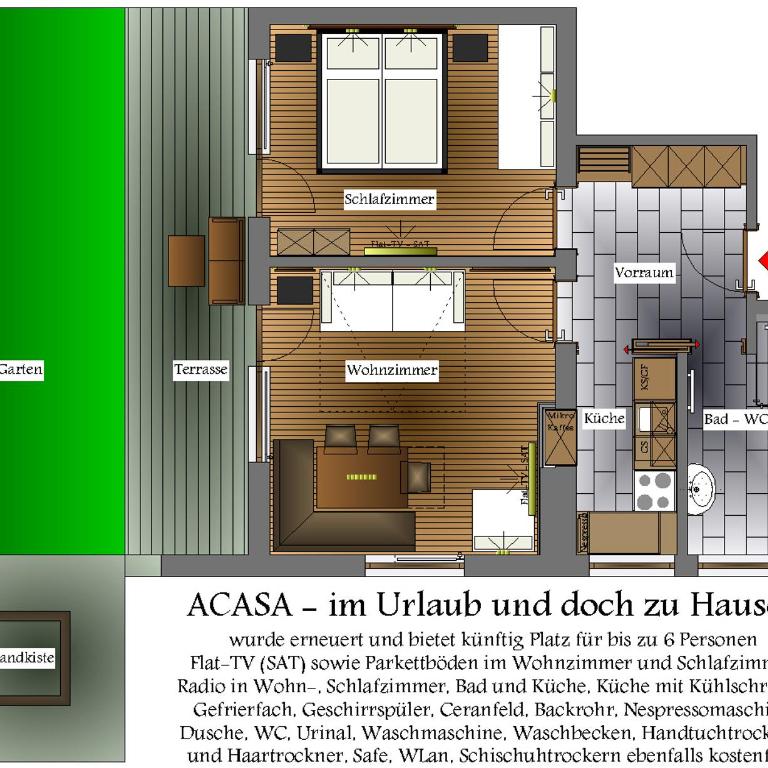 Acasa - Apartment mit 1 Schlafzimmer und Terrasse - 50