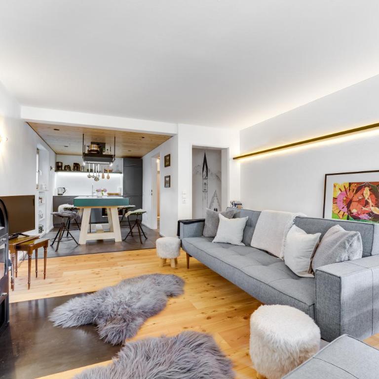 Luxus Ferienwohnung mit Badewanne, Kamin und Bergblick - Apartment mit 1 Schlafzimmer - 5