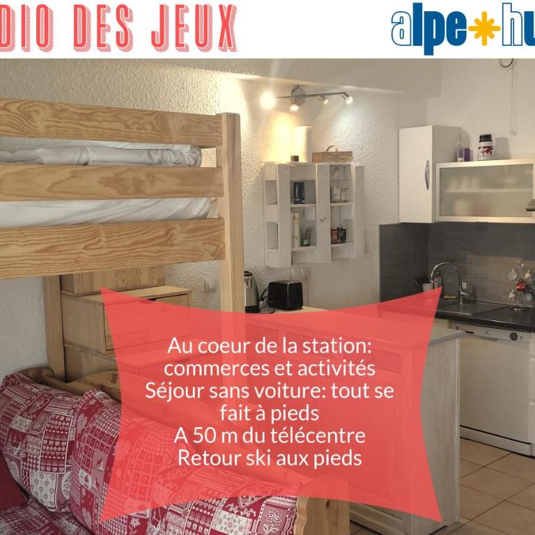 Studio des Jeux - Alpe d'Huez Hyper Centre - 4-5 personnes - Wifi - Studio - Vue sur Montagne - 2