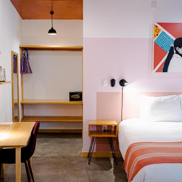Hotel con Corazón Oaxaca - Habitación con cama extragrande. - 9