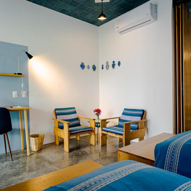 Hotel con Corazón Oaxaca - Habitación con cama extragrande. - 7