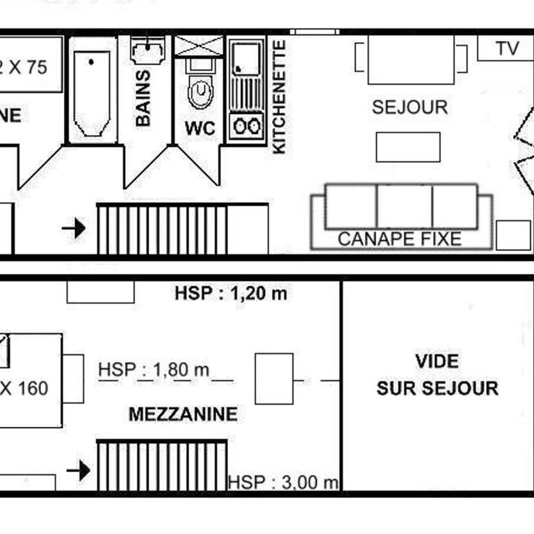 Studio mezzanine Les Saisies, 4 pers, centre station - Apartamento de 1 dormitorio - 3