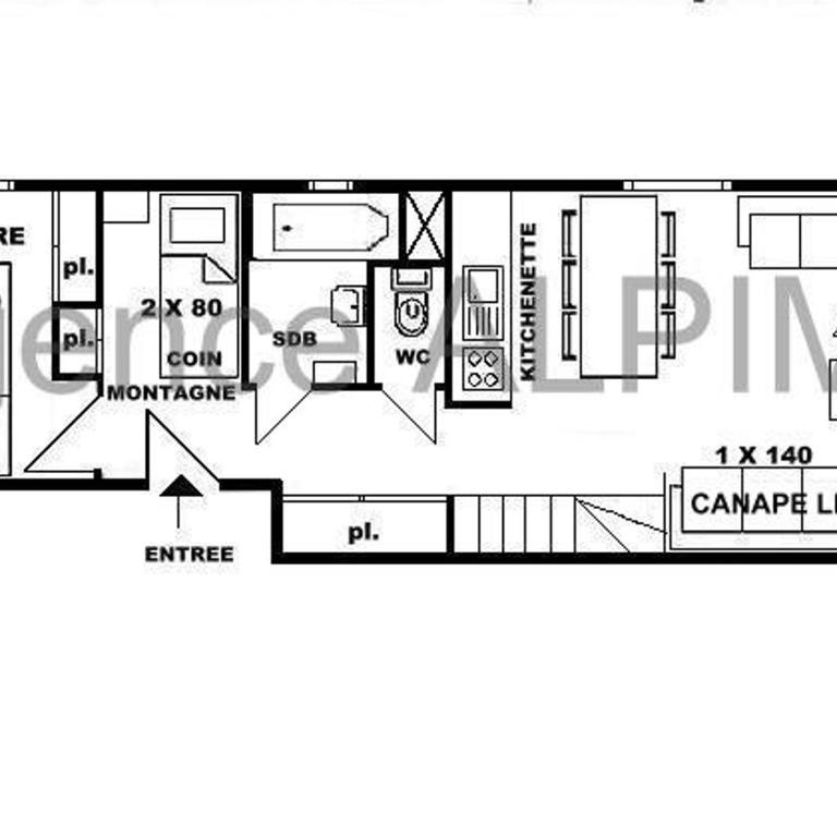 Appartement 2 pièces Les Saisies, haut de la station, 6 personnes, balcon. - Apartment mit 1 Schlafzimmer - 2
