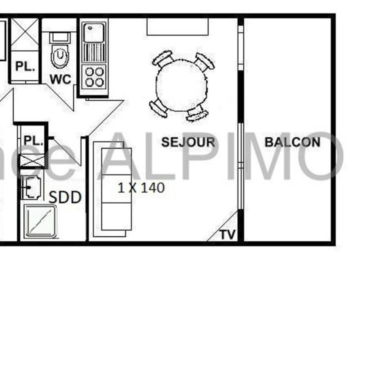 Charmant 2 pièces avec alcôve aux Saisies - Appartement 1 Chambre - 2