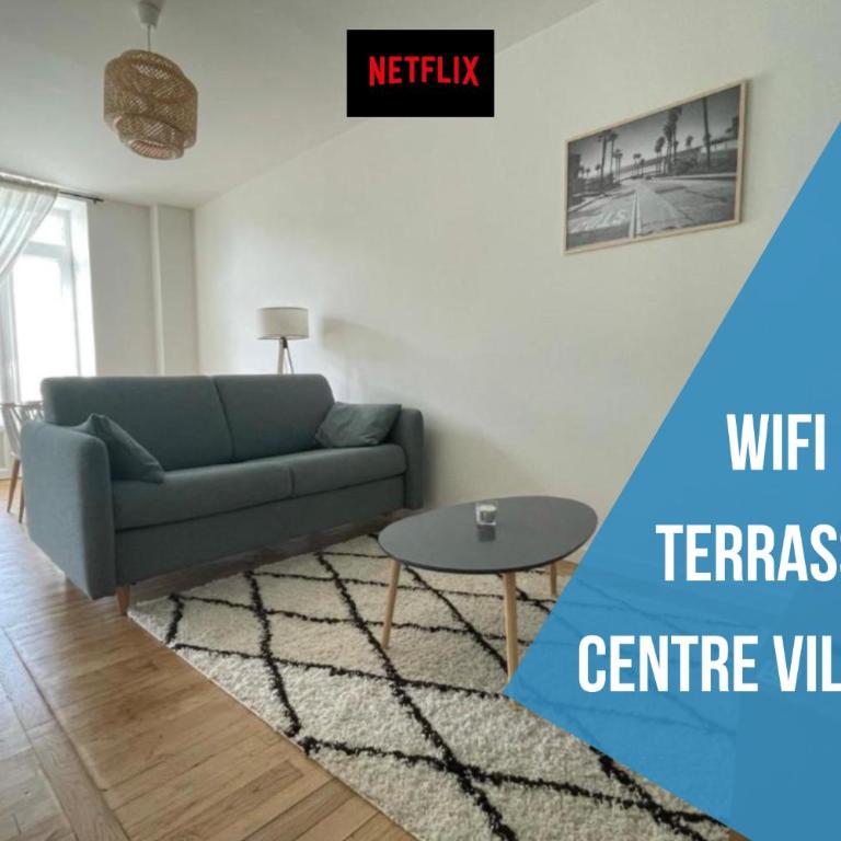 Superbe T2 Neuf Centre Ville Wifi Terrasse Netflix - Apartamento de 1 dormitorio - 1