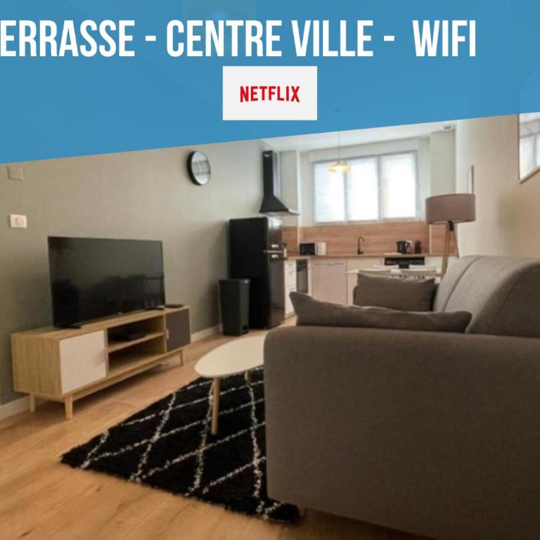 Centre Ville Superbe T2 Neuf Wifi Terrasse Netflix - Apartamento - 1