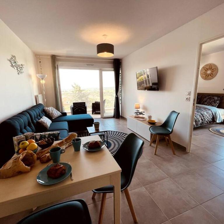 RAVISSANT T2 AVEC VUE MAGIQUE SUR L'ETANG DE THAU - Appartement 1 Chambre - 9