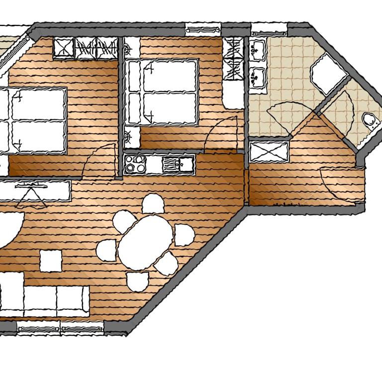 Biohotel Castello Königsleiten - Apartment mit 2 Schlafzimmern mit Balkon und Bergblick - 4