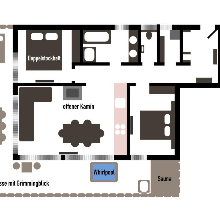 Die Tauplitz Lodges - Penthouse Grimming D7-1 by AA Holiday Homes - Appartement Supérieur avec Sauna - 9