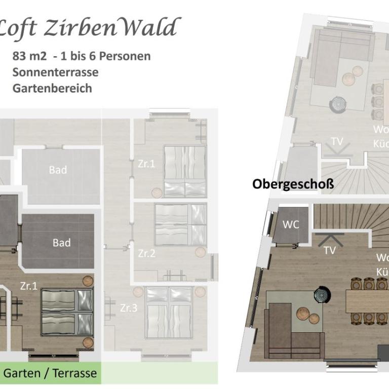 vomLandl Natur Lofts & Apartments Leogang - Haus mit 3 Schlafzimmern - 3