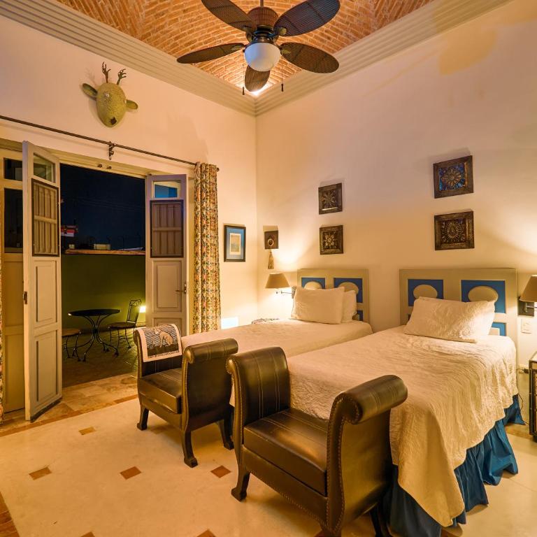 Casona 66 Merida Boutique Hotel - Habitación Doble con terraza - 2 camas - 1
