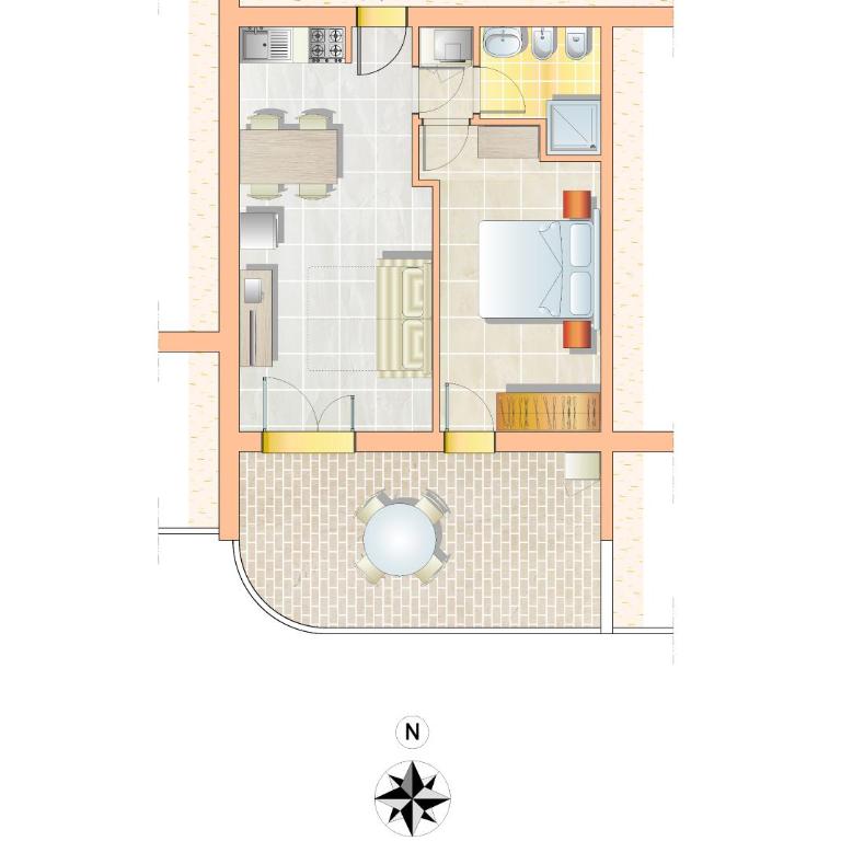Residence Serenissima - Appartamento con 1 Camera da Letto (4 Adulti) - Lato Piscina - 1