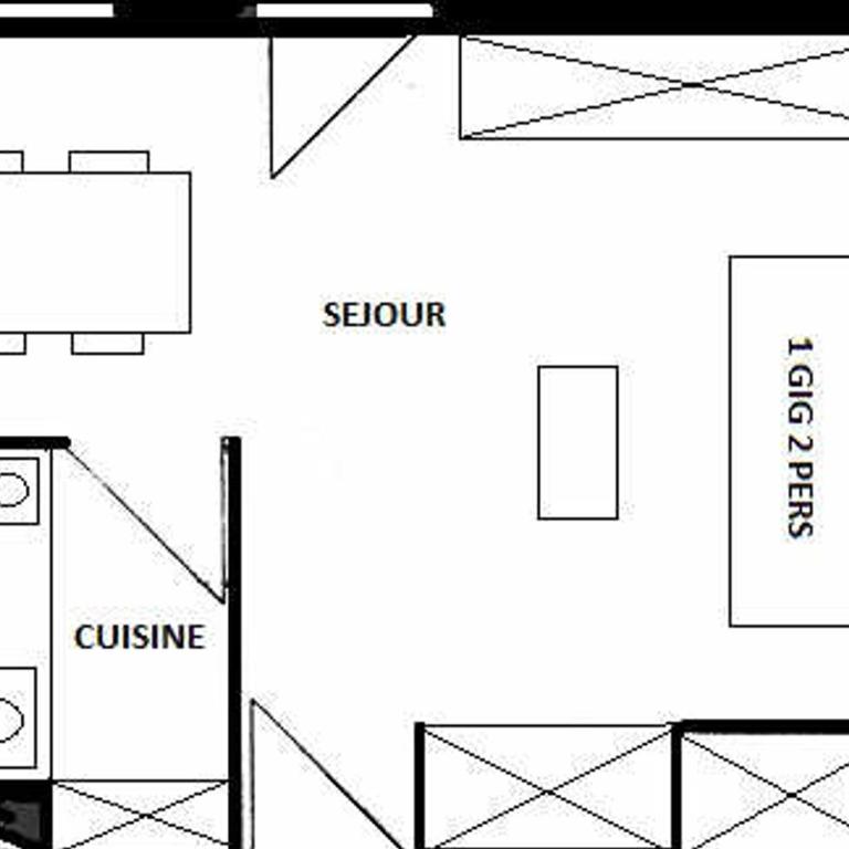 Appartement ski-in/ski-out à Montchavin, 5 pers, balcon - FR-1-329-26 - Appartement (5 Adultes) - 12
