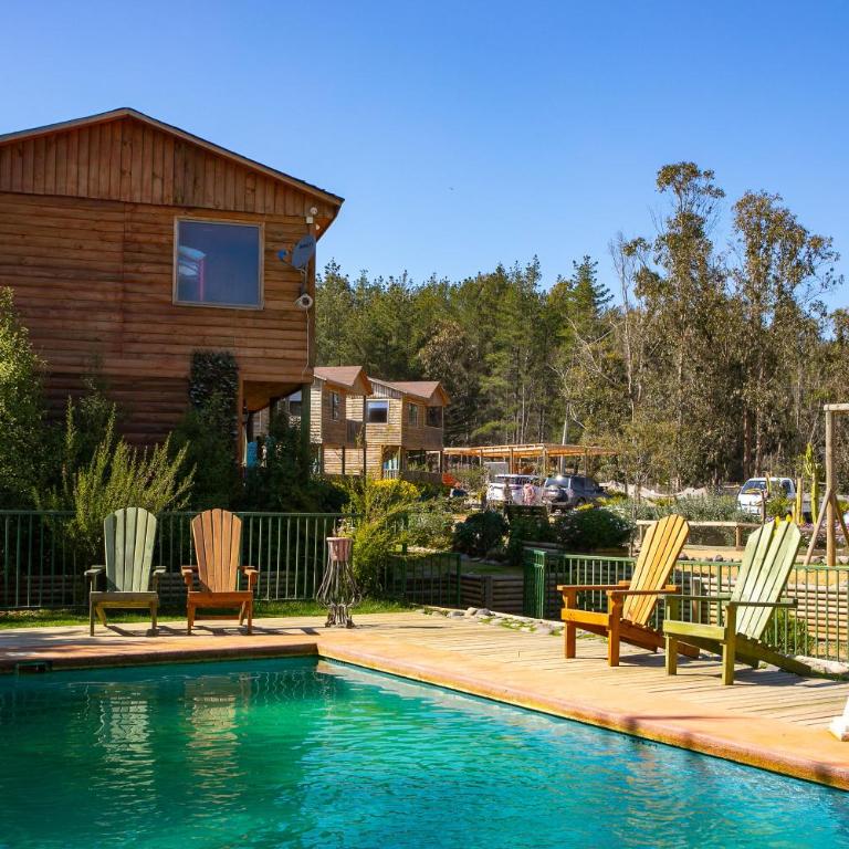 Cabaña en Tunquén con parrilla, fogón, piscina y bosque - Casa de 3 dormitorios - 20