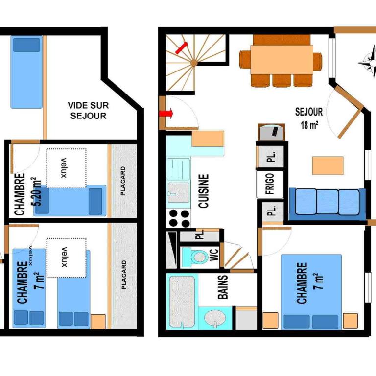 Duplex 10 pers au pied des pistes avec parking, balcon et wifi à Val Cenis - FR-1-508-25 - Apartment (10 Erwachsene) - 3