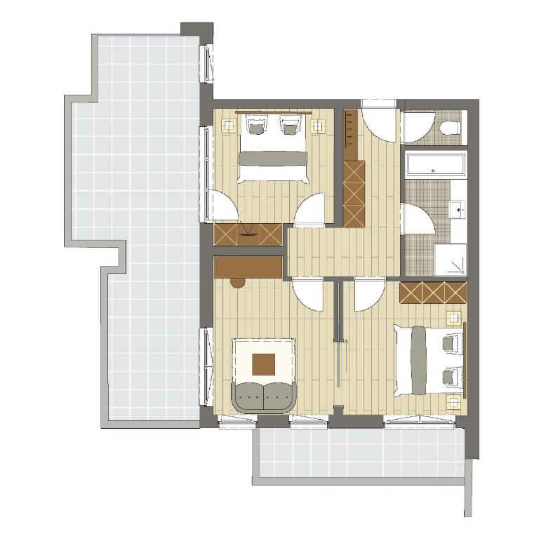 Hotel Stadt Wien - Suite mit 2 Schlafzimmern und Balkon - 1