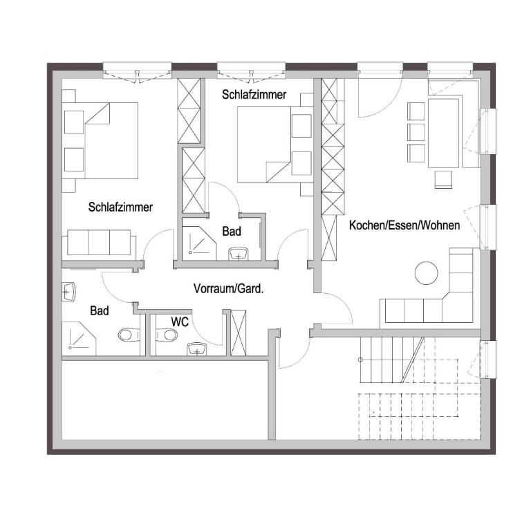 Appartement Waldplatzl - Apartment mit 2 Schlafzimmern - 3
