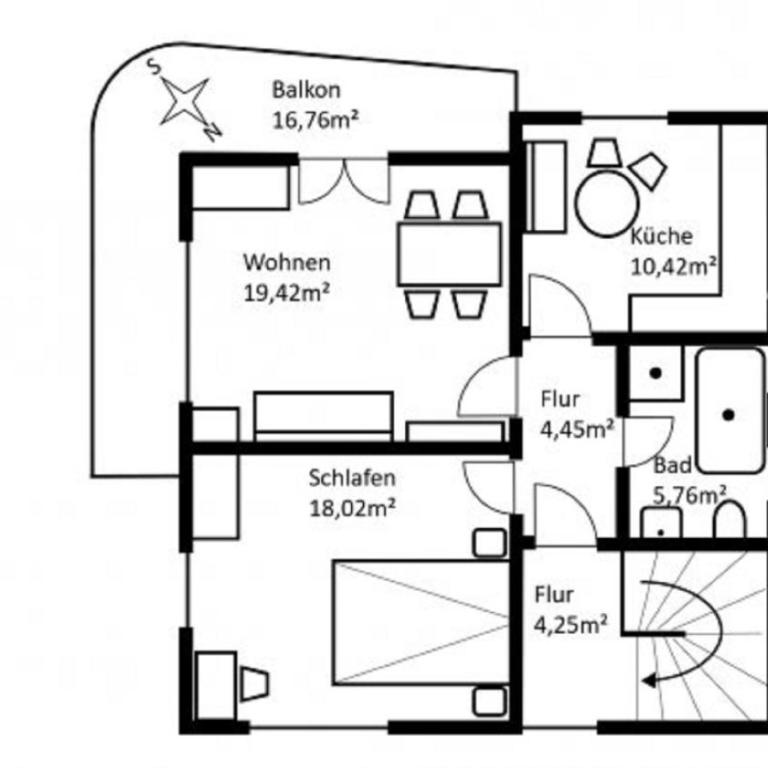 Kaufhold Ferienwohnung - Apartment mit 1 Schlafzimmer - 14