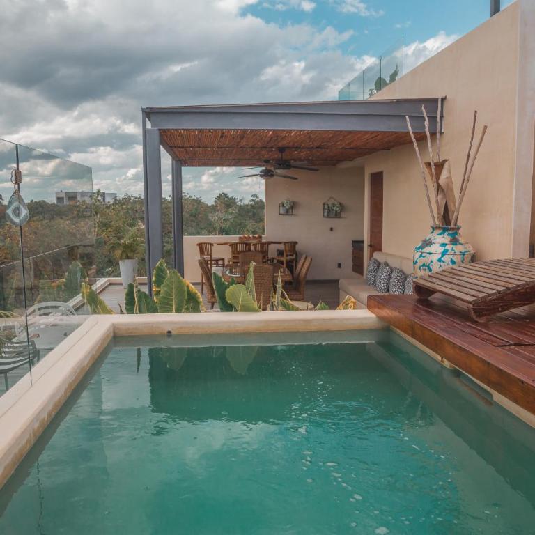 Stylish & Luxury Penthouse & Apartment, Private Pool, Private Hot Tub, Terrace and Roof Top at Tulum Jungle - Apartamento - 43