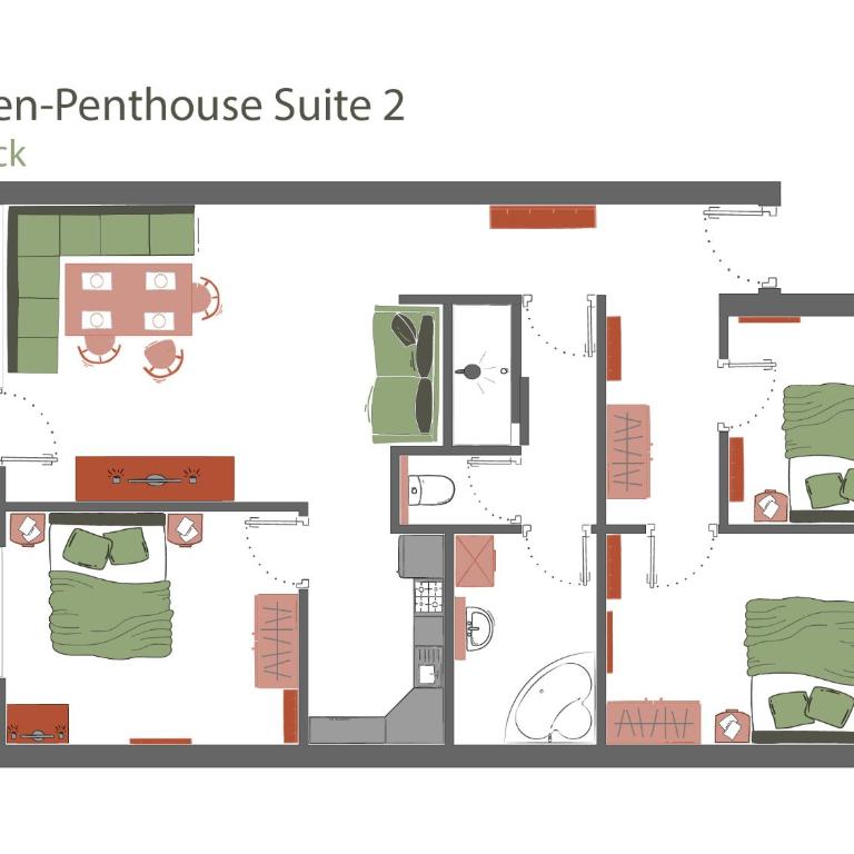 Apartment Sonnenau - Penthouse-Suite mit 3 Schlafzimmern - 1