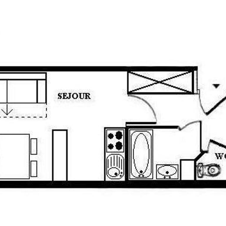 Appartement skis aux pieds, 4 personnes, balcon sud - FR-1-344-854 - Apartment - 14