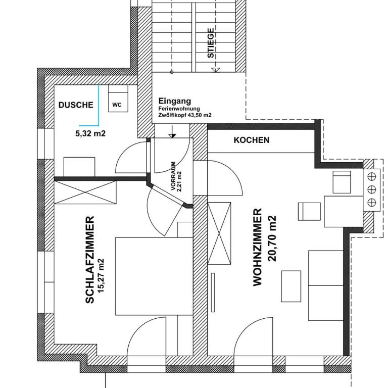 Haus Timmler - Apartment mit 1 Schlafzimmer - 11