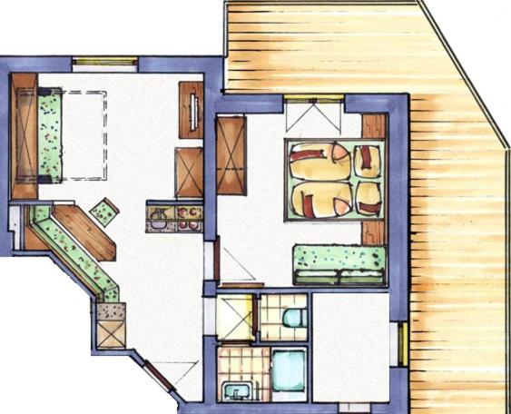Gästehaus Gratz - inklusive Eintritt in die Alpentherme - Apartment mit 1 Schlafzimmer und Balkon - 4