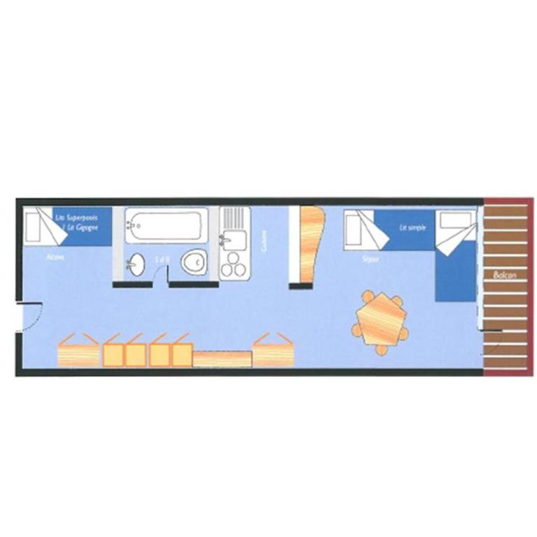Studio skis aux pieds, 5 pers, animaux admis, Arc 1800 - FR-1-411-199 - Studio - 6