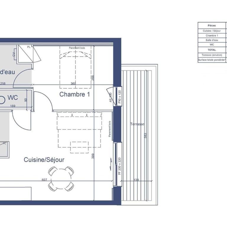 Charmette 2 pièces avec parking, terrasse et casier à skis - FR-1-291-860 - Appartement (4 Adultes) - 3