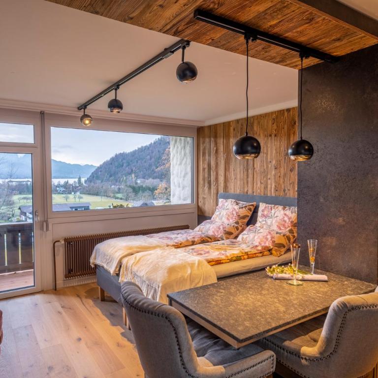 Wolfgangsee Appartements - Panorama Blick, Parkplatz, Balkon - Studio with Lake View - 2