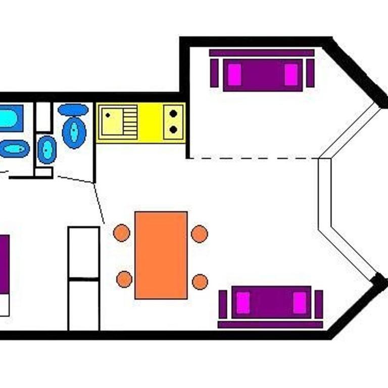 Studio-cabine+coin nuit 6 pers. à Vars Les Claux, balcon, proche pistes et commerces - FR-1-330B-106 - Apartment (6 Erwachsene) - 10