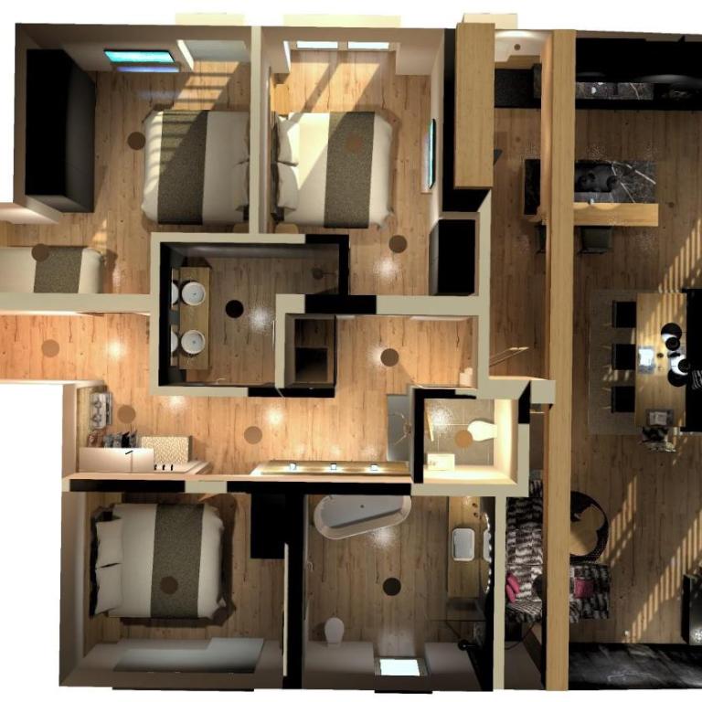 Apartments Austria - Apartment mit 3 Schlafzimmern und Dusche - 1