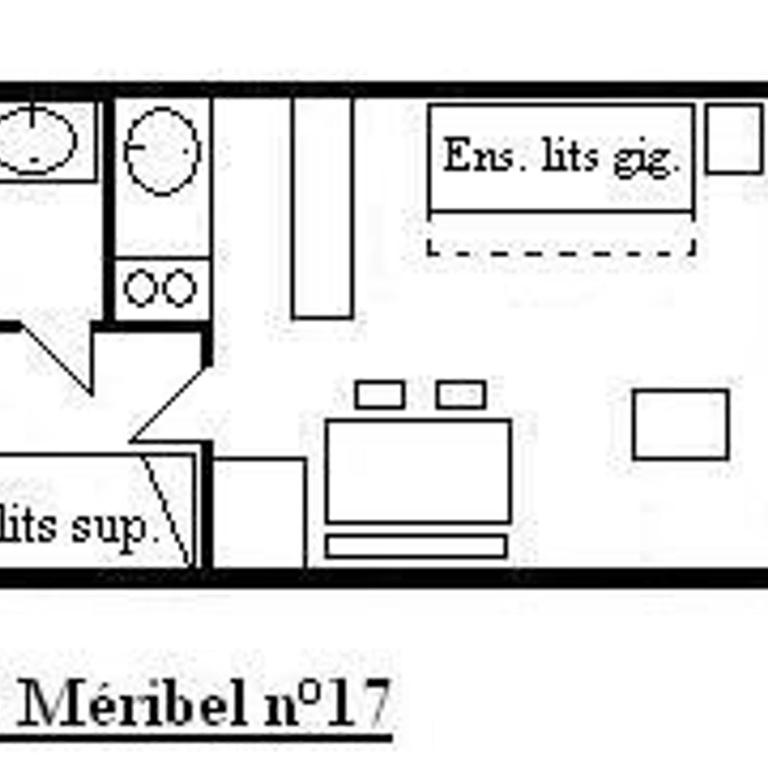 Studio pour 4 à Méribel, près des pistes, balcon, casier à ski, animaux non acceptés - FR-1-180-6 - Appartement (4 Adultes) - 6