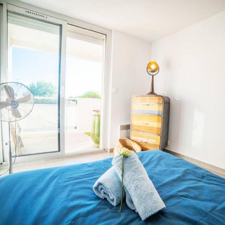 LE CALDERINI APPART - Face PLAGE WIFI et PARK Gratuit CALME - Résid Le Surcouf -TOP PROS SERVICESConciergerie La Grande Motte - Apartment mit 2 Schlafzimmern - 20