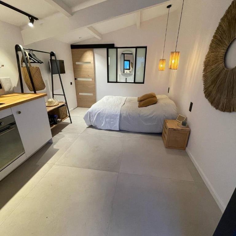 Grand studio rénové de style bohème chic, avec patio & au coeur du village - Appartement 1 Chambre - 4
