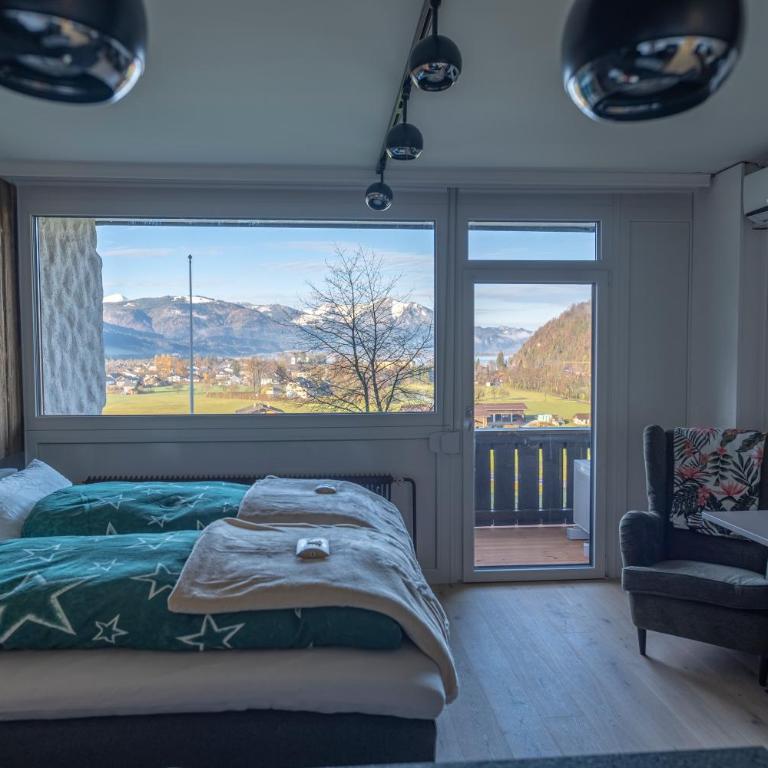 Wolfgangsee Appartements - Panorama Blick, Parkplatz, Balkon - Studio with Lake View - 26