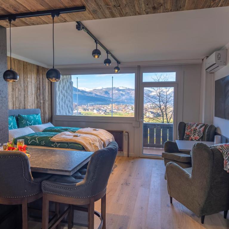 Wolfgangsee Appartements - Panorama Blick, Parkplatz, Balkon - Studio with Lake View - 4